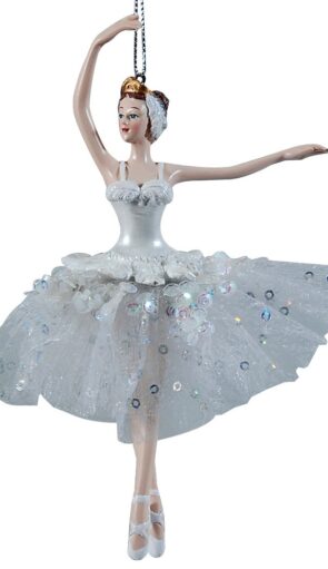 Κεραμικό Κρεμαστό Χριστουγεννιάτικο Στολίδι Μπαλαρίνα 10 x 6 x 17(h)cm