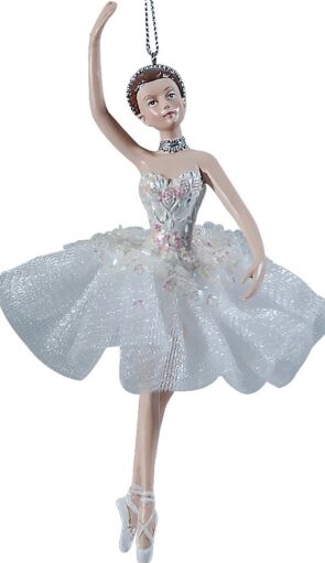 Κεραμικό Κρεμαστό Χριστουγεννιάτικο Στολίδι Μπαλαρίνα 10 x 6 x 17(h)cm
