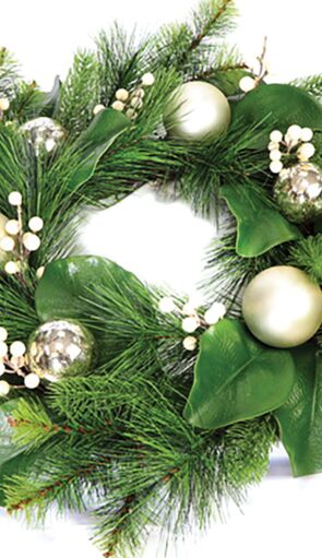 Στολισμένο Χριστουγεννιάτικο Στεφάνι 60cm