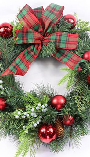 Στολισμένο Χριστουγεννιάτικο Στεφάνι 60cm