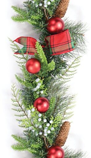 Στολισμένη Χριστουγεννιάτικη Γιρλάντα 120cm