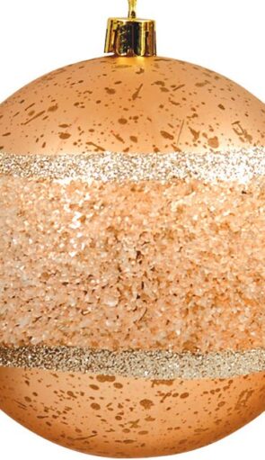 Ρόζ Πλαστική Χριστουγεννιάτικη Μπάλα 8cm