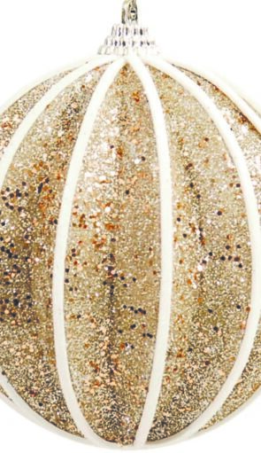 Καφέ Πλαστική Χριστουγεννιάτικη Μπάλα 8cm