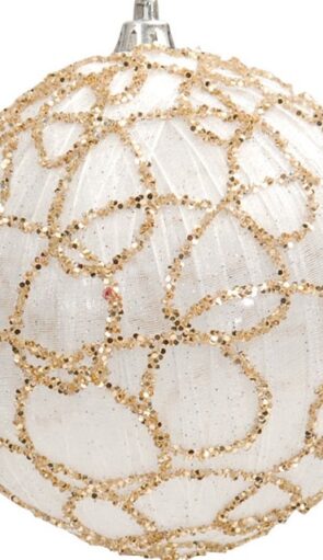 Χρυσή Πλαστική Χριστουγεννιάτικη Μπάλα 10cm