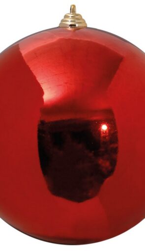Κόκκινη Πλαστική Γυαλιστερή Χριστουγεννιάτικη Μπάλα 15cm