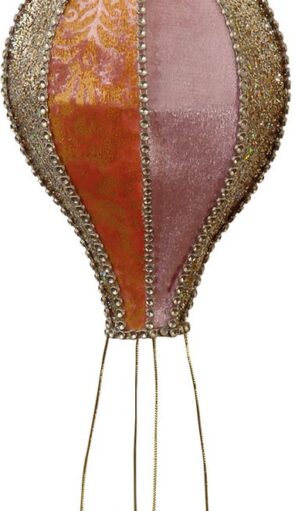 Ρόζ Κρεμαστό Διακοσμητικό Αερόστατο 15 x 35(h)cm