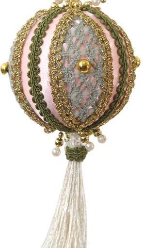 Ρόζ Χριστουγεννιάτικη Μπάλα 8cm