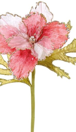 Ρόζ Χριστουγεννιάτικο Λουλούδι 20 x 30cm