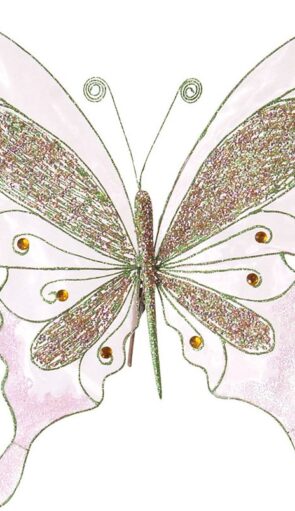 Ρόζ Κρεμαστά Χριστουγεννιάτικα Φτερά 45 x 50(h)cm