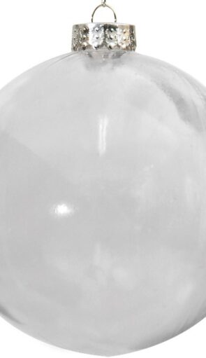 Διάφανη Πλαστική Χριστουγεννιάτικη Μπάλα 10cm