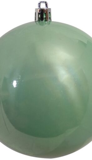 Πράσινη Γυαλιστερή Πλαστική Χριστουγεννιάτικη Μπάλα 8cm