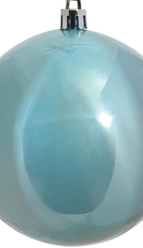Μπλέ Πλαστική Γυαλιστερή Χριστουγεννιάτικη Μπάλα 10cm