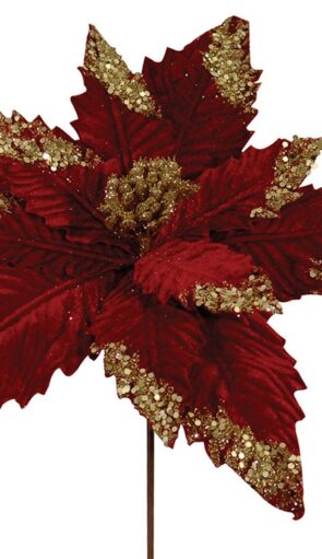 Χριστουγεννιάτικο Διακοσμητικό Λουλούδι 35cm