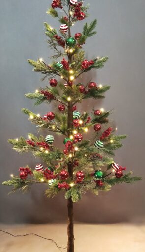 Led Φωτιζόμενο Χριστουγεννιάτικο Δέντρο Με 64Led Και Θερμό Φωτισμό 180(h)cm ,Ip20
