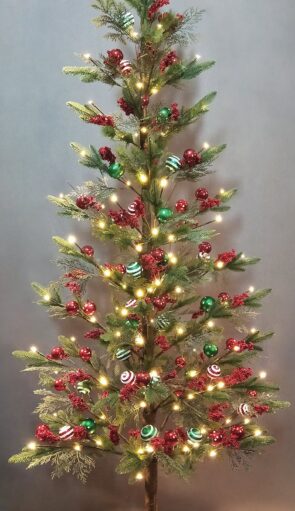 Led Φωτιζόμενο Χριστουγεννιάτικο Δέντρο Με 84Led Και Θερμό Φωτισμό 210(h)cm ,Ip20