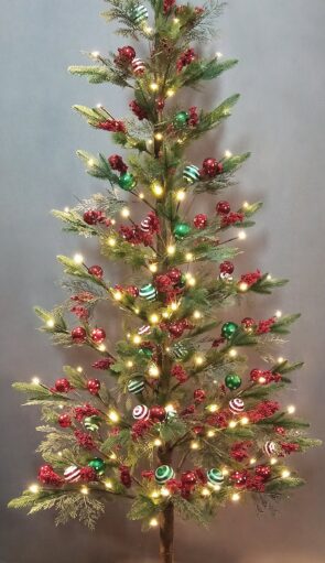 Led Φωτιζόμενο Χριστουγεννιάτικο Δέντρο Με 120Led Και Θερμό Φωτισμό 240(h)cm ,Ip20