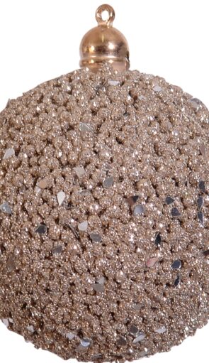 Καφέ Πλαστική Χριστουγεννιάτικη Μπάλα 8cm ,Σέτ/3