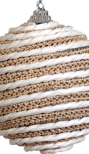 Καφέ  Πλαστική Χριστουγεννιάτικη Μπάλα 8cm