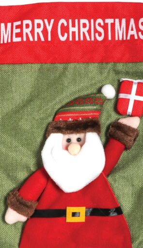 Πάνινος Χριστουγεννιάτικος Διακοσμητικός Σάκος 27 x 41(h)cm