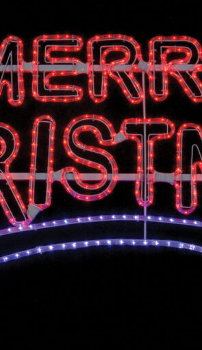 Led Φωτιζόμενο Σχέδιο Με Φωτοσωλήνα Merry Christmas 150 x 70 ,ip44