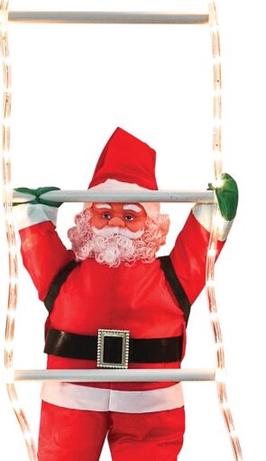 Άγιος Βασίλης Με Σκάλα Και Φώς Led 60cm