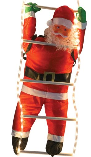 Άγιος Βασίλης Με Σκάλα Και Φώς Led 90cm