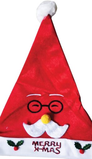 Χριστουγεννιάτικο Σκουφάκι Άγιου Βασίλη 28 x 40cm