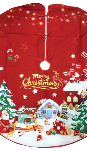 Κόκκινη Χριστουγεννιάτικη Διακοσμητική Ποδιά 90cm