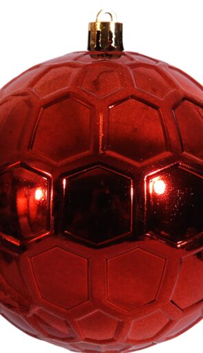 Χάλκινη Πλαστική Γυαλιστερή Χριστουγεννιάτικη Μπάλα 8cm,Σέτ/6