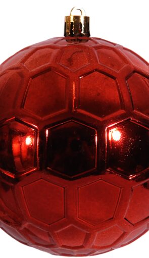 Χάλκινη Πλαστική Γυαλιστερή Χριστουγεννιάτικη Μπάλα 10cm,Σέτ/4