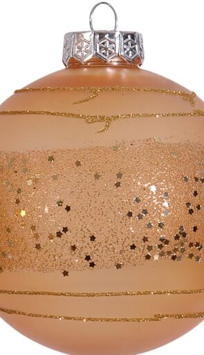 Χρυσή Γυαλιστερή Πλαστική Χριστουγεννιάτικη Μπάλα 10cm