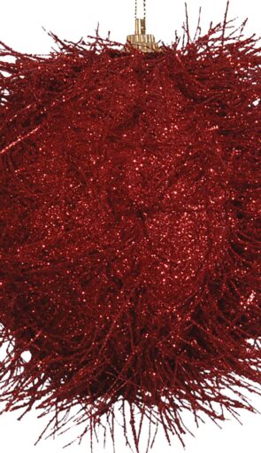 Κόκκινη Πλαστική Χριστουγεννιάτικη Μπάλα 8cm,Σέτ/6