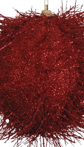 Κόκκινη Πλαστική Χριστουγεννιάτικη Μπάλα 10cm,Σέτ/4