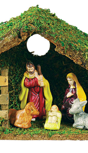 Ξύλινη Χριστουγεννιάτικη Φάτνη 21 x 9 x 16(h)cm