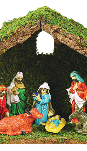 Ξύλινη Χριστουγεννιάτικη Φάτνη 26 x 9 x 18(h)cm