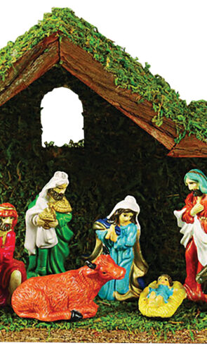 Ξύλινη Χριστουγεννιάτικη Φάτνη 26 x 9 x 18(h)cm