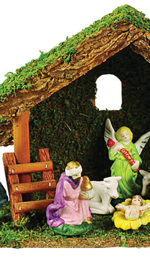 Ξύλινη Χριστουγεννιάτικη Φάτνη 34 x 11 x 21(h)cm