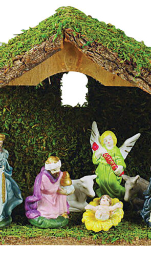 Ξύλινη Χριστουγεννιάτικη Φάτνη 34 x 11 x 21(h)cm