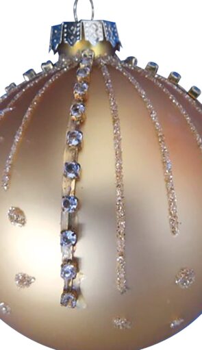 Καφέ Γυάλινη Χριστουγεννιάτικη Μπάλα 10cm