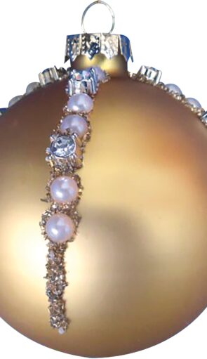 Καφέ Γυάλινη Χριστουγεννιάτικη Μπάλα 8cm