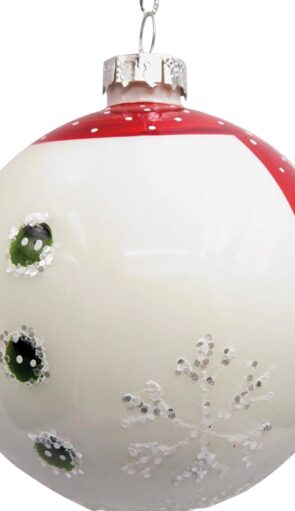 Κόκκινη Γυάλινη Χριστουγεννιάτικη Μπάλα 8cm