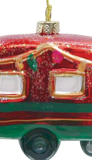 Γυάλινο Κρεμαστό Χριστουγεννιάτικο Στολίδι 10 x 4 x 8cm