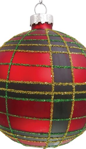 Κόκκινη Γυάλινη Χριστουγεννιάτικη Μπάλα 8cm