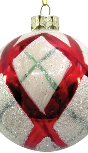 Κόκκινη Γυάλινη Χριστουγεννιάτικη Μπάλα 8cm