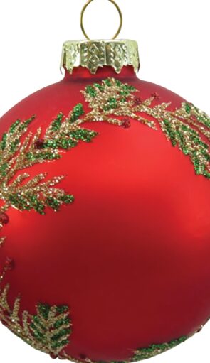 Κόκκινη Γυάλινη Χριστουγεννιάτικη Μπάλα 8cm