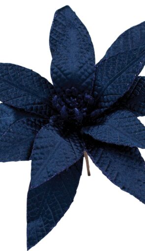 Μπλέ Χριστουγεννιάτικο Λουλούδι 33cm