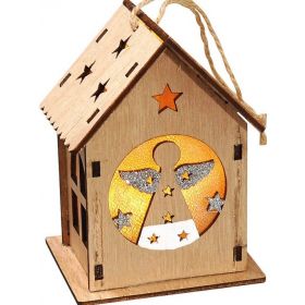 Ξύλινα Φωτιζόμενα Σπιτάκια