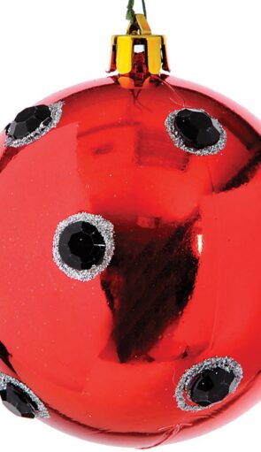 Πλαστική Γυαλιστερή Χριστουγεννιάτικη Μπάλα 8cm