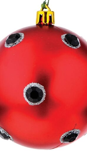 Πλαστική Μάτ Χριστουγεννιάτικη Μπάλα 8cm