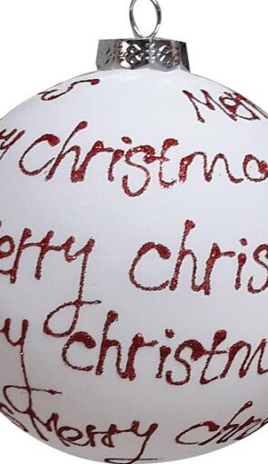 Κόκκινη Γυάλινη Χριστουγεννιάτικη Μπάλα 10cm